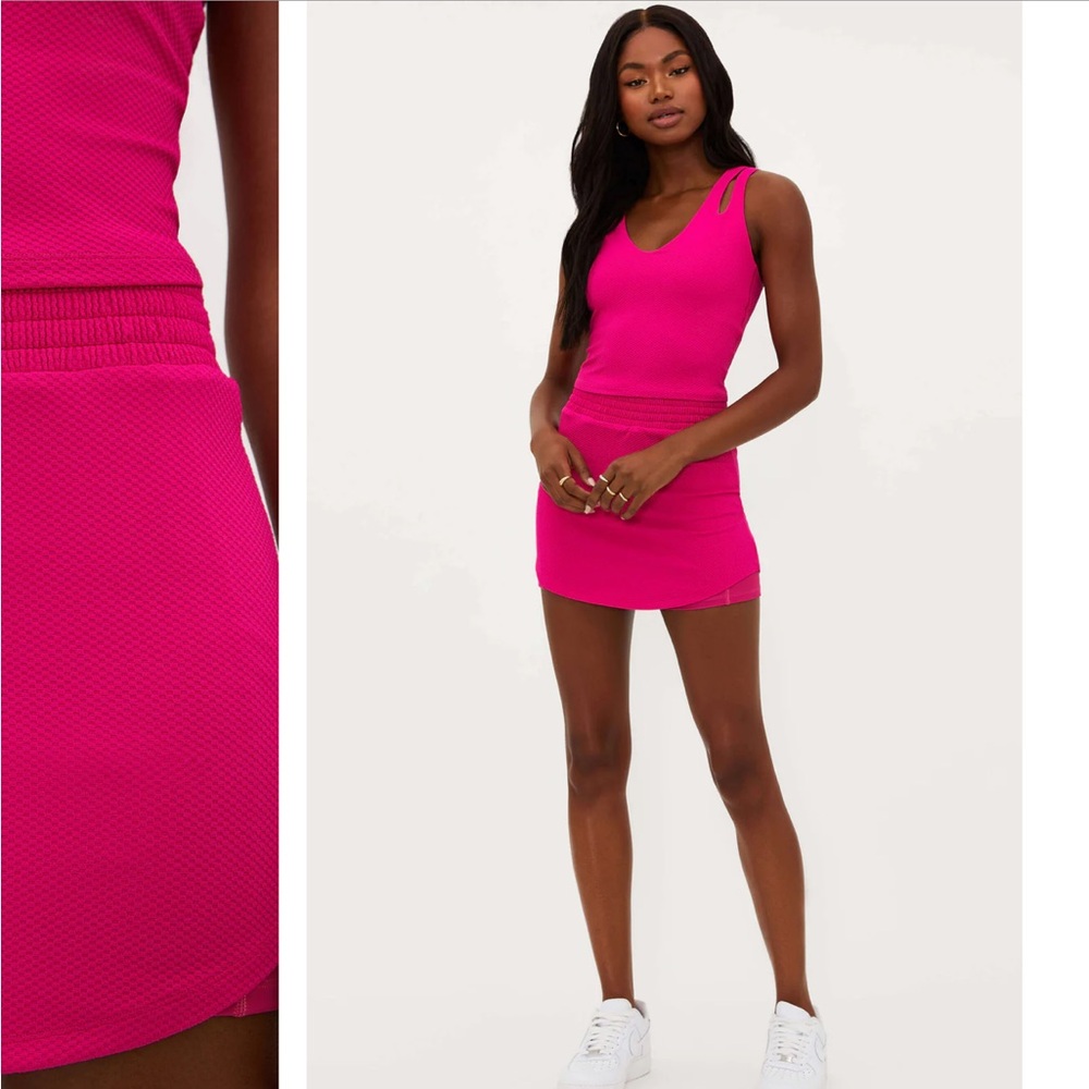 Beach Riot Fuchsia Mini tennis Skirt